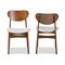 Baxton Studio Katya Mid-Century Modern Grey Fabric and Walnut Brown Finished Wood 2-Piece Dining Chair Set 183-11635-Zoro - alternate 2